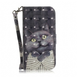 Κάλυμμα Samsung Galaxy Note 20 με κορδονι Γκρι Strappy Cat