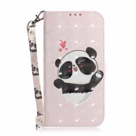 Κάλυμμα Samsung Galaxy Note 20 με κορδονι Panda Love With Strap