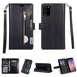 Κάλυμμα Samsung Galaxy Note 20 Πορτοφόλι Με Κορδόνι