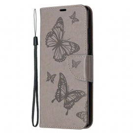 Κάλυμμα Samsung Galaxy Note 20 Θήκη Flip Πεταλούδες Και Λοξό Πτερύγιο