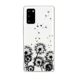 θηκη κινητου Samsung Galaxy Note 20 Διάφανες Μαύρες Πικραλίδες