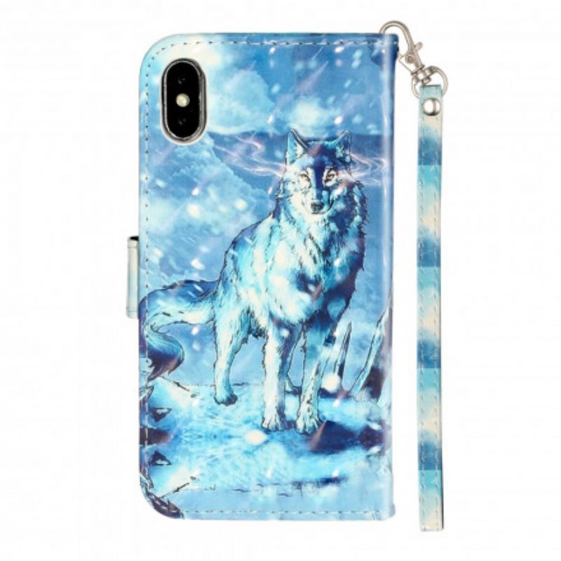 Κάλυμμα iPhone X / XS με κορδονι Προβολείς Wolf Light Με Λουράκι