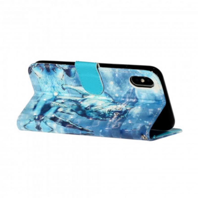 Κάλυμμα iPhone X / XS με κορδονι Προβολείς Wolf Light Με Λουράκι