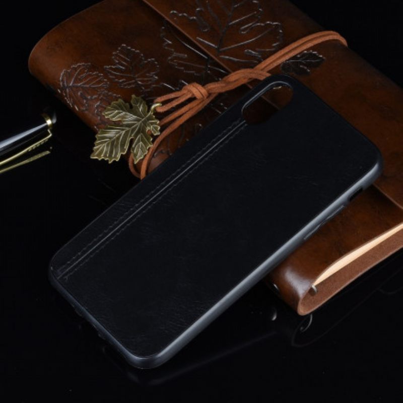 Θήκη iPhone X / XS Εφέ Δέρματος Ραφής