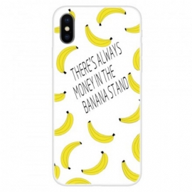 θηκη κινητου iPhone X / XS Διαφανή Μπανάνα Χρήματα
