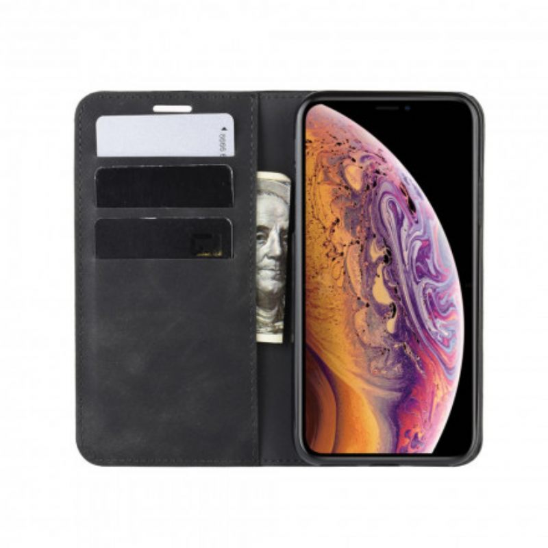 θηκη κινητου iPhone X / XS Θήκη Flip Δερμάτινο Εφέ Silky Touch