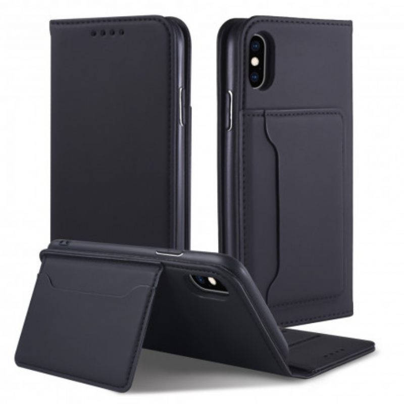 θηκη κινητου iPhone X / XS Θήκη Flip Κάτοχος Κάρτας Υποστήριξης