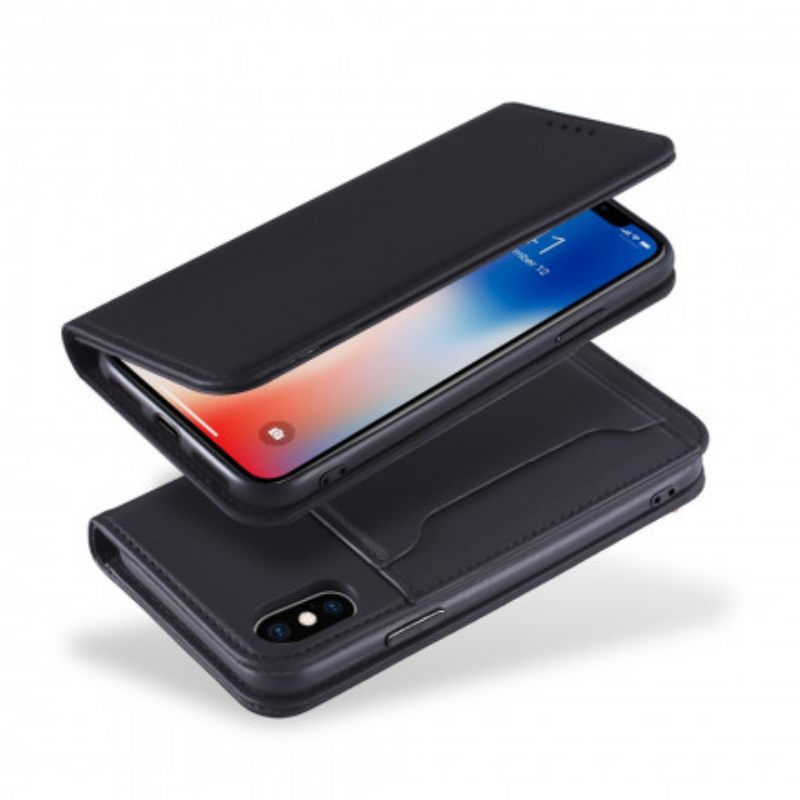θηκη κινητου iPhone X / XS Θήκη Flip Κάτοχος Κάρτας Υποστήριξης