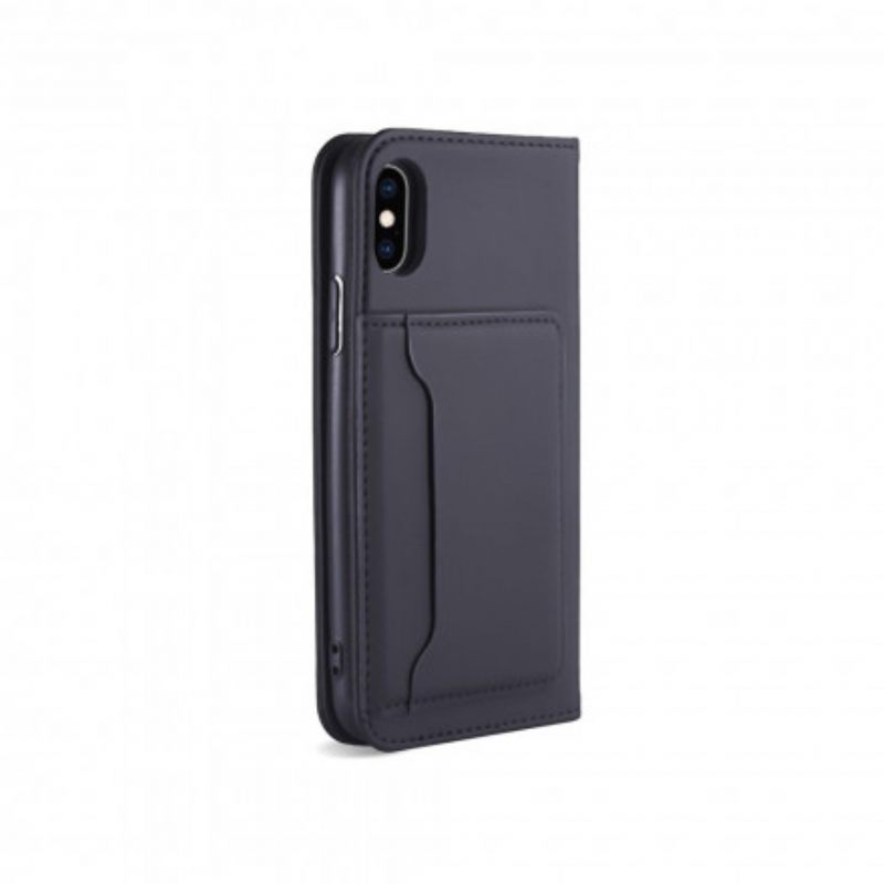 θηκη κινητου iPhone X / XS Θήκη Flip Κάτοχος Κάρτας Υποστήριξης