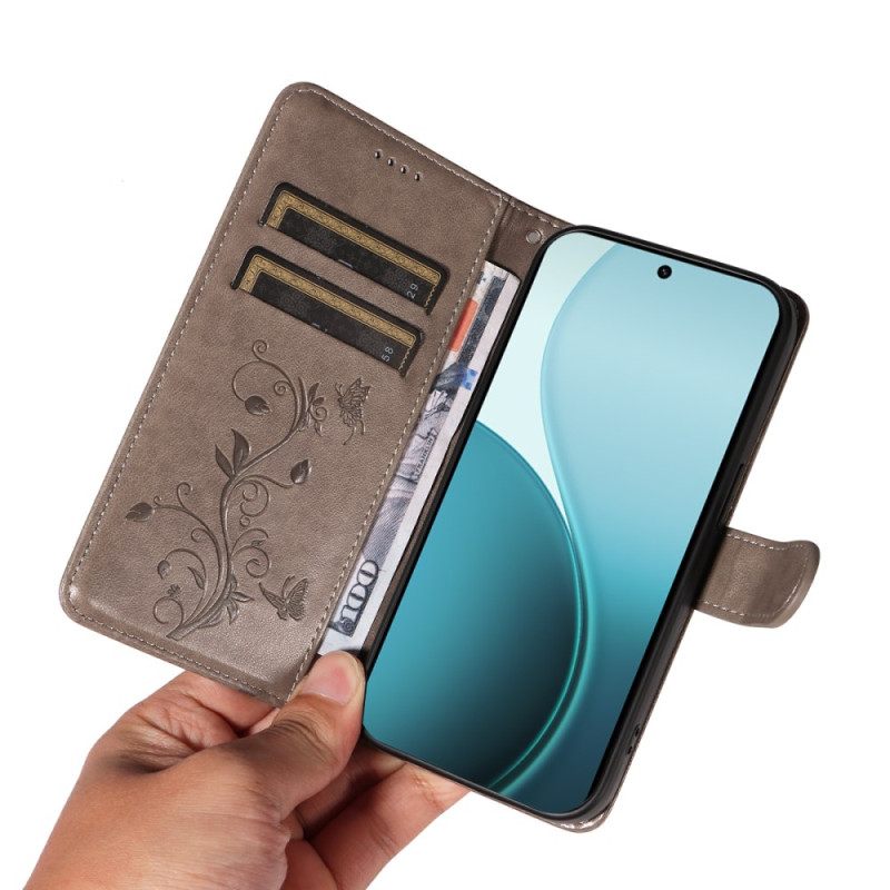 Δερματινη Θηκη Oppo Reno 14 Pro 5g Μικρά Λουλούδια