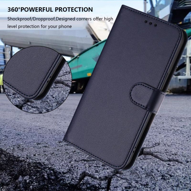 Δερματινη Θηκη Oppo Reno 14 Pro 5g Πορτοφόλι Με Λουράκι Σιλικόνης