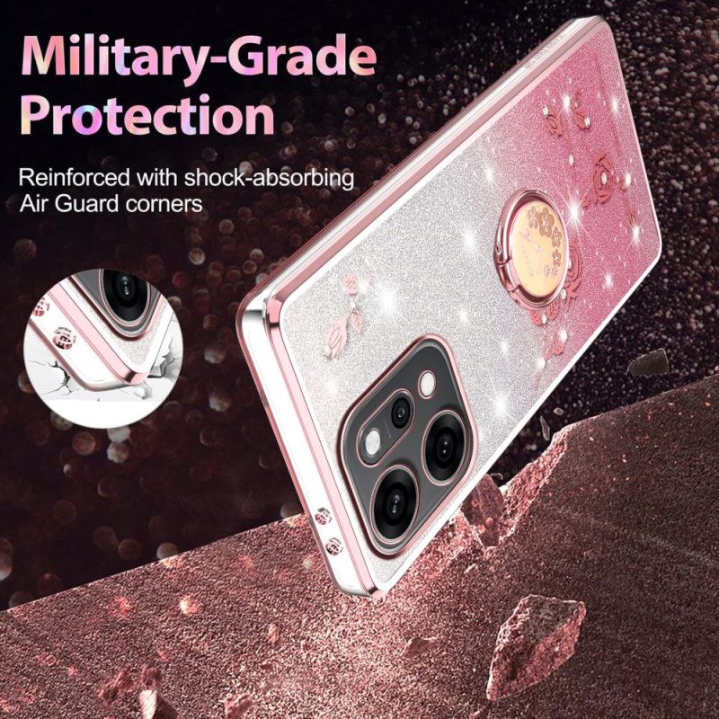 Κάλυμμα Oppo Reno 14 Pro 5g Βάση Δαχτυλιδιού Με Στρας Σιλικόνης