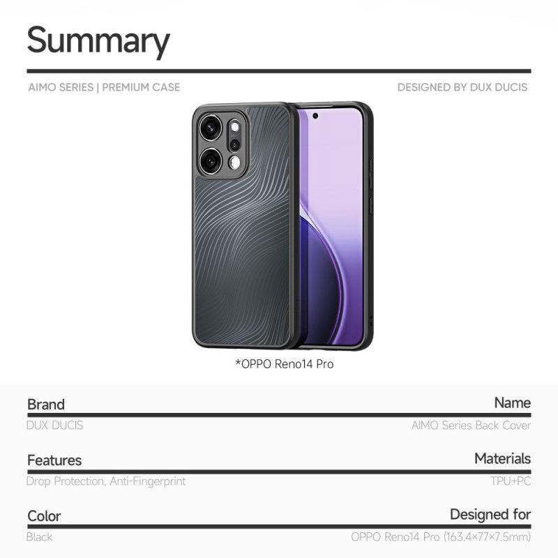 Κάλυμμα Oppo Reno 14 Pro 5g Σειρά Aimo Dux Ducis