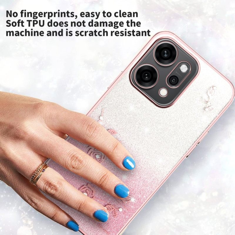 Κάλυμμα Oppo Reno 14 Pro 5g Θήκες Κινητών Λουλούδια Και Στρας