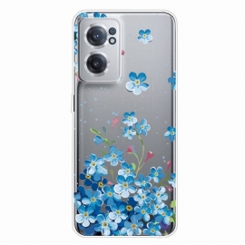 θηκη κινητου OnePlus Nord CE 2 5G Μπλε Λουλούδια