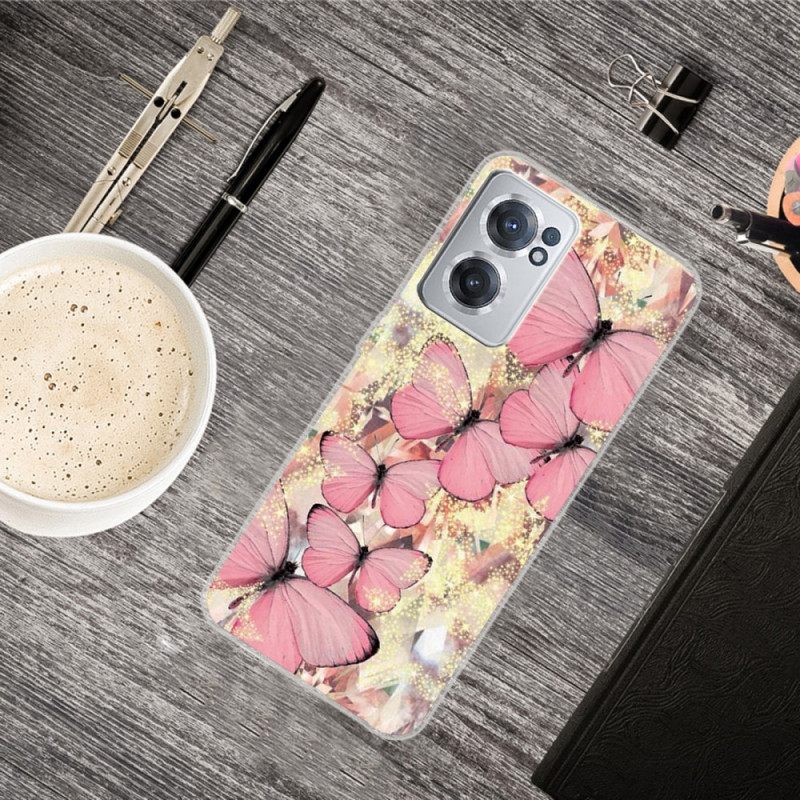 θηκη κινητου OnePlus Nord CE 2 5G Τριαντάφυλλα Πεταλούδας