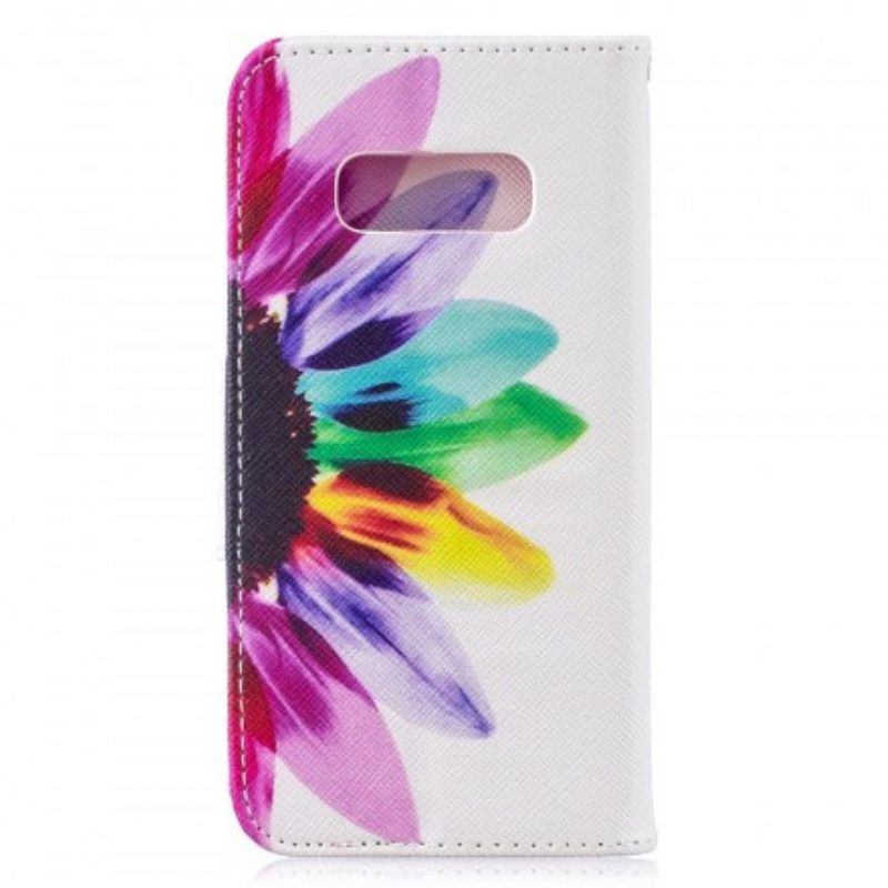 δερματινη θηκη Samsung Galaxy S10e Λουλούδι Ακουαρέλας