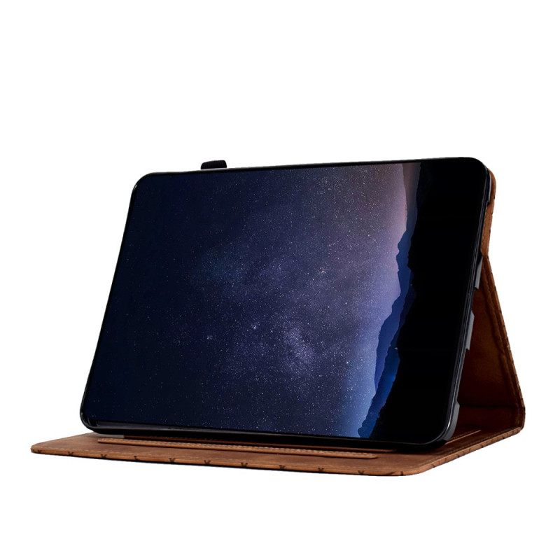 Δερματινη Θηκη Samsung Galaxy Tab S11 Γεωμετρικό Σχέδιο Με Εφέ Σουέτ