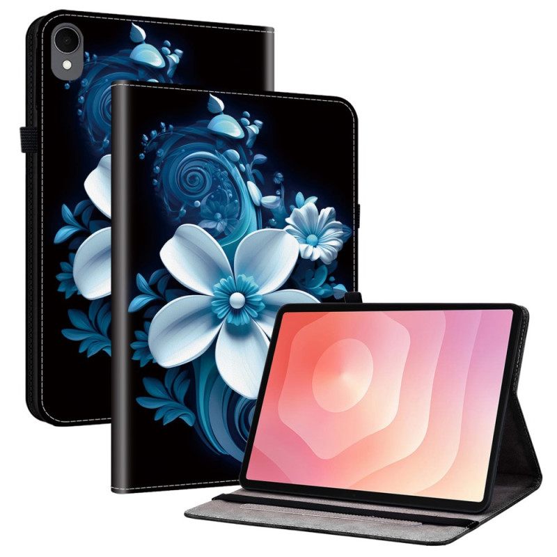 Δερματινη Θηκη Samsung Galaxy Tab S11 Μαύρες Ορχιδέες