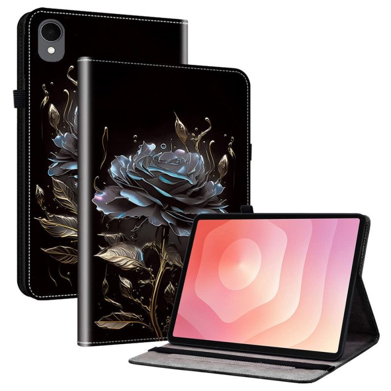 Δερματινη Θηκη Samsung Galaxy Tab S11 Μαύρο Τριαντάφυλλο