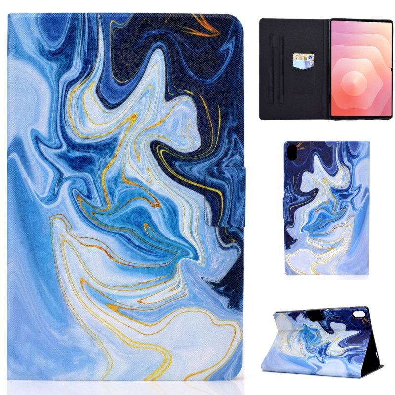 Δερματινη Θηκη Samsung Galaxy Tab S11 Μπλε Μάρμαρο