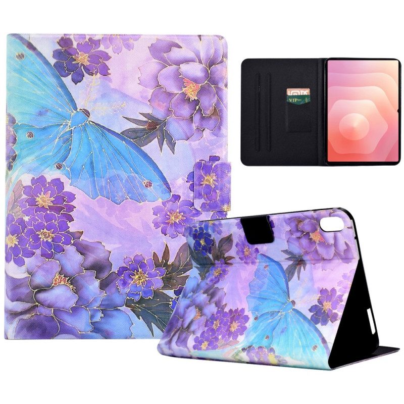Δερματινη Θηκη Samsung Galaxy Tab S11 Παιώνιες Και Πεταλούδες
