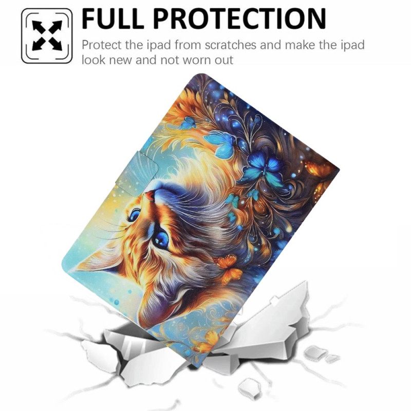 Δερματινη Θηκη Samsung Galaxy Tab S11 Πίνακας Με Γάτα