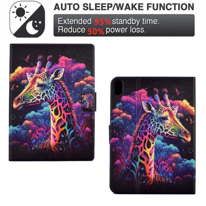Δερματινη Θηκη Samsung Galaxy Tab S11 Πολύχρωμη Καμηλοπάρδαλη