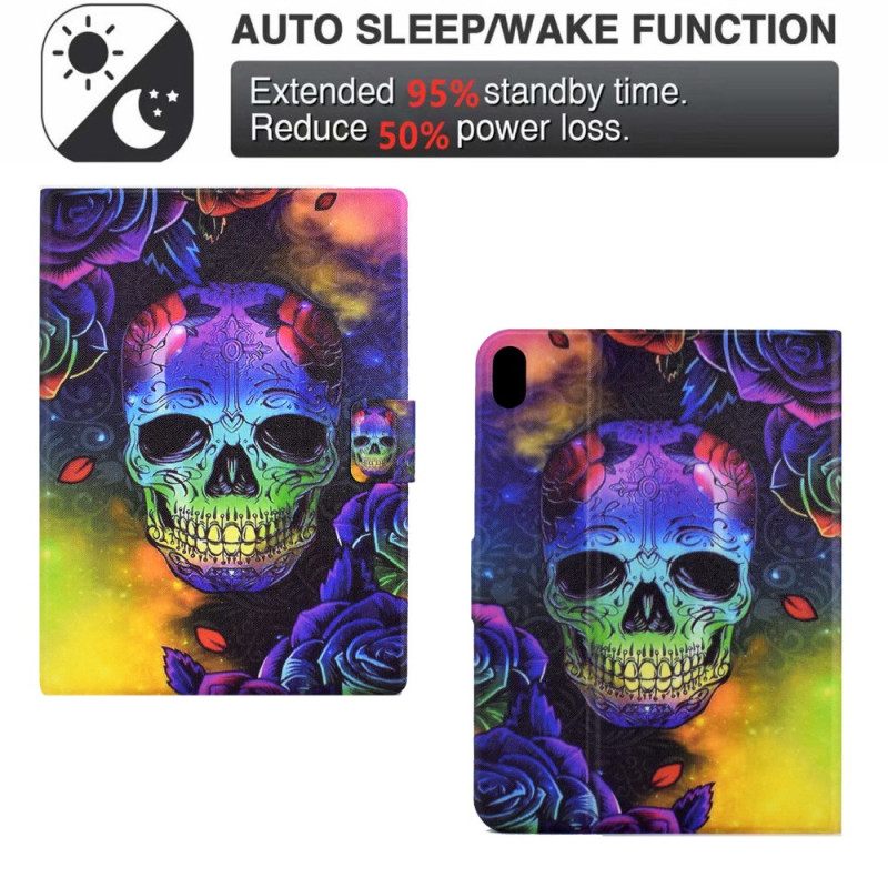 Δερματινη Θηκη Samsung Galaxy Tab S11 Πολύχρωμο Κρανίο Σιλικόνης