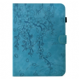 Δερματινη Θηκη Samsung Galaxy Tab S11 Σχέδιο Με Λουλούδια Και Σουέτ