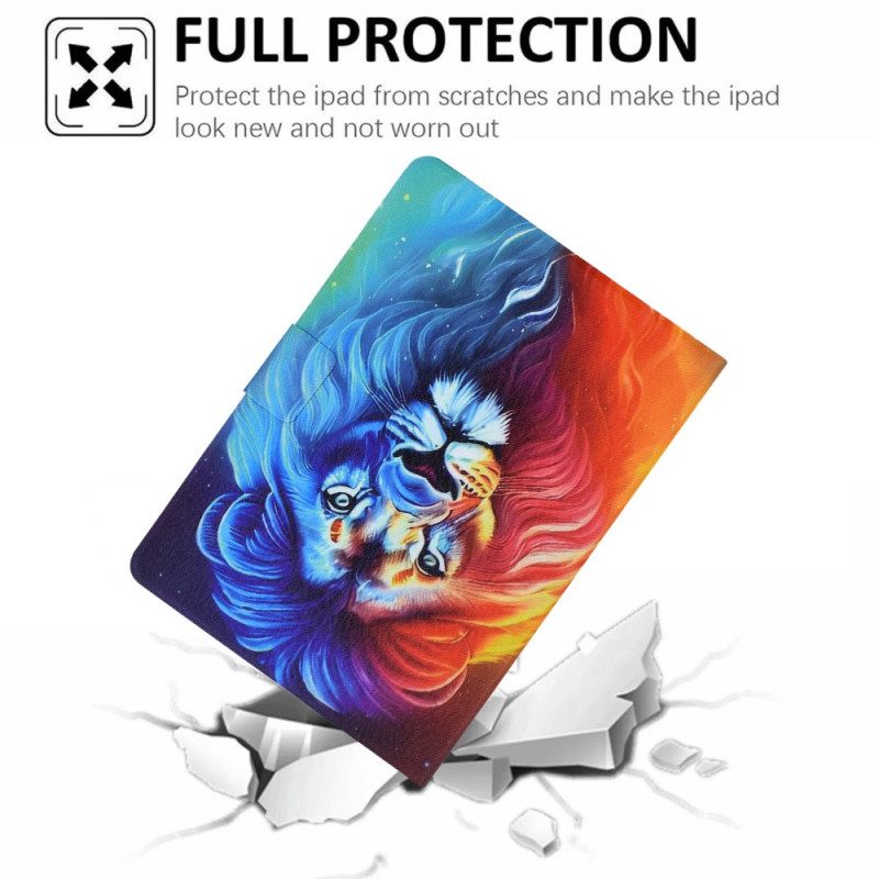 Δερματινη Θηκη Samsung Galaxy Tab S11 Χρωματιστό Λιοντάρι