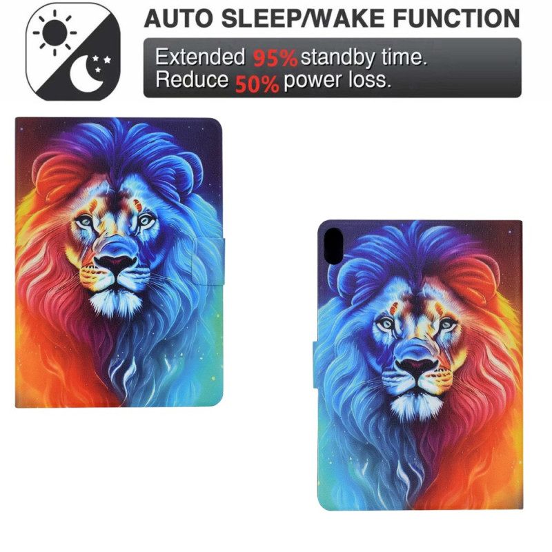 Δερματινη Θηκη Samsung Galaxy Tab S11 Χρωματιστό Λιοντάρι