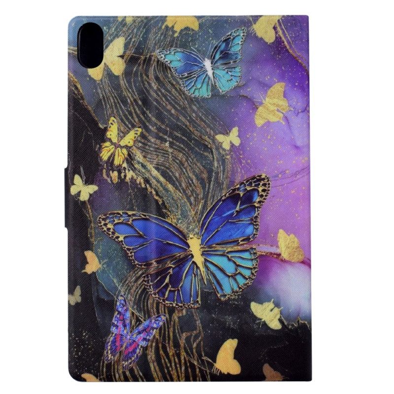 Δερματινη Θηκη Samsung Galaxy Tab S11 Χρυσές Και Πολύχρωμες Πεταλούδες