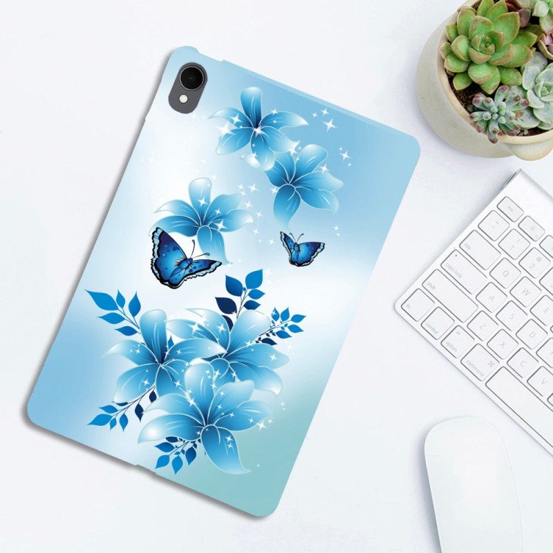 Κάλυμμα Samsung Galaxy Tab S11 Μικρές Μπλε Πεταλούδες Σιλικόνης