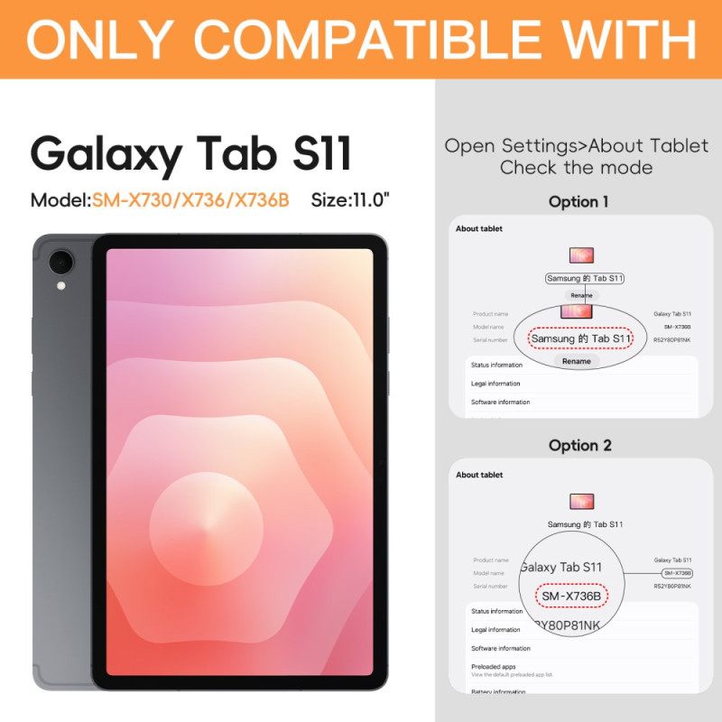 Κάλυμμα Samsung Galaxy Tab S11 Περιστρεφόμενη Βάση
