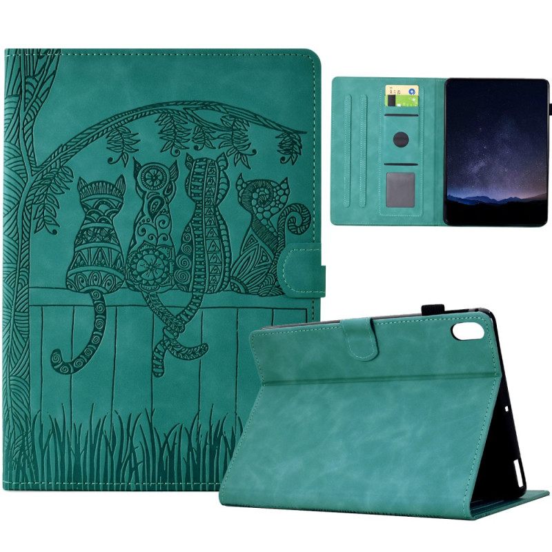 Θηκη Κινητου Samsung Galaxy Tab S11 Θήκες Κινητών Σκηνή Γάτας Με Εφέ Σουέτ