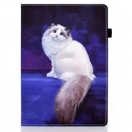 δερματινη θηκη iPad Air (2022) Λευκή Γάτα