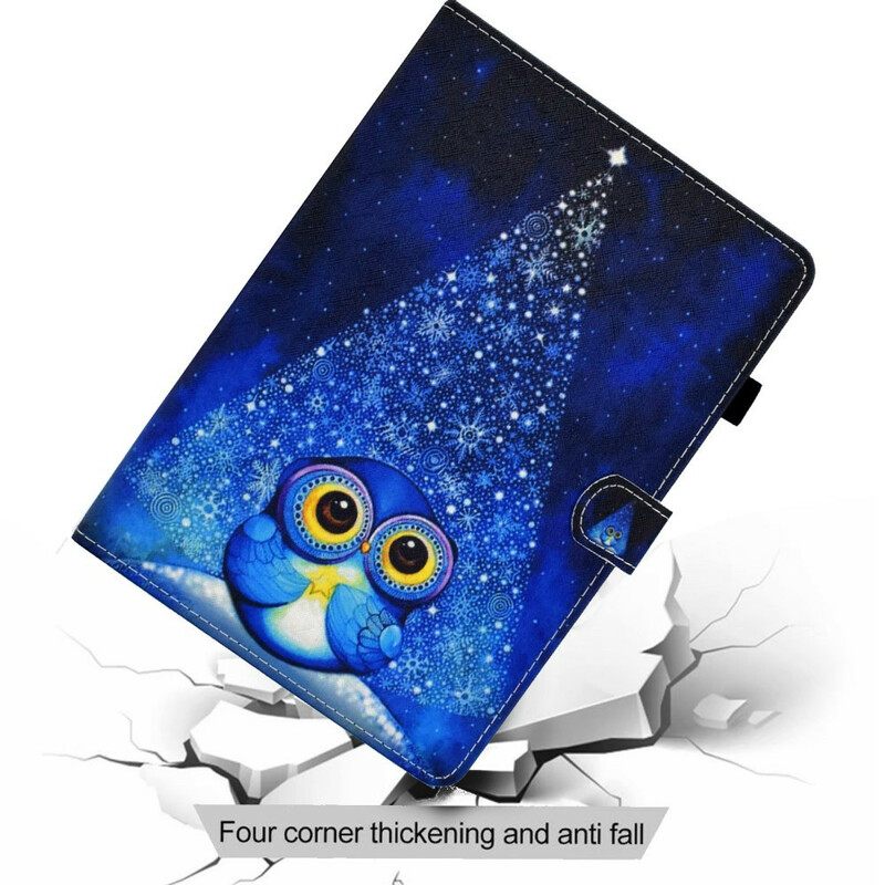 δερματινη θηκη iPad Air (2022) Μπλε Κουκουβάγια