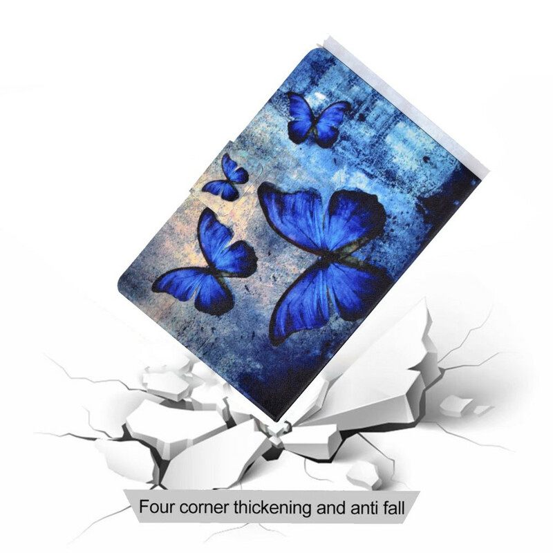 Κάλυμμα iPad Air (2022) Μπλε Πεταλούδες