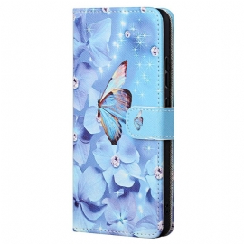 Κάλυμμα Xiaomi Redmi Note 11 Pro 4G / 5G με κορδονι Diamond Strappy Butterflies