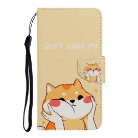 Κάλυμμα Xiaomi Redmi Note 9 με κορδονι Μην Με Αγγίζεις Strappy Cat