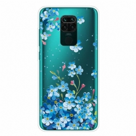 θηκη κινητου Xiaomi Redmi Note 9 Μπουκέτο Με Μπλε Λουλούδια