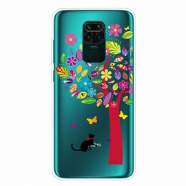 Θήκη Xiaomi Redmi Note 9 Γάτα Κάτω Από Το Χρωματιστό Δέντρο