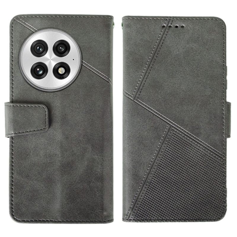 Δερματινη Θηκη Oneplus 13 Ρίγες Σιλικόνης