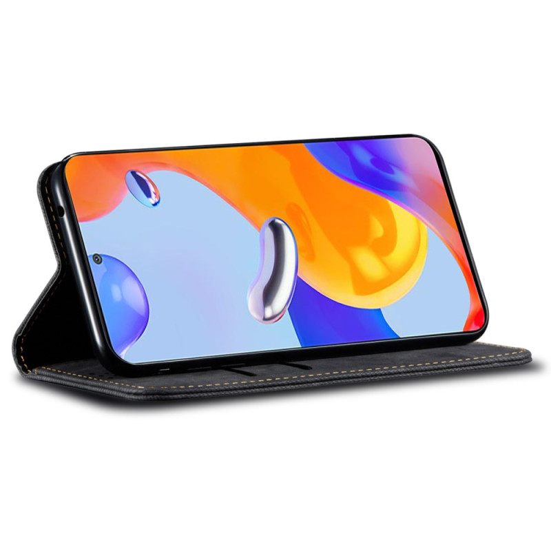 Δερματινη Θηκη Oneplus 13 Τζιν Υφασμα