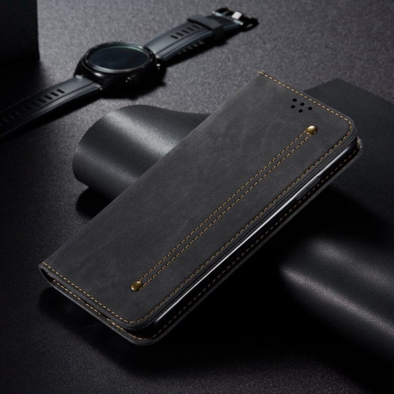 Δερματινη Θηκη Oneplus 13 Τζιν Υφασμα