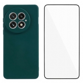 Κάλυμμα Oneplus 13 Προστατευτικό Οθόνης 2 Σε 1 Από Εύκαμπτη Σιλικόνη Με Σκληρυμένο Γυαλί Σιλικόνης