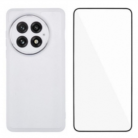 Κάλυμμα Oneplus 13 Προστατευτικό Οθόνης 2 Σε 1 Με Φιμέ Διάφανο Χρώμα Και Σκληρυμένο Γυαλί Σιλικόνης