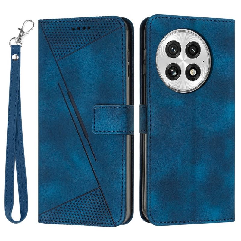 Θηκη Κινητου Oneplus 13 Ρίγες Με Εφέ Σουέτ