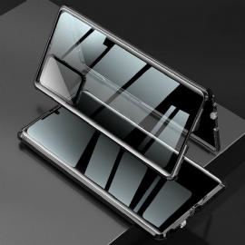 θηκη κινητου Samsung Galaxy Note 20 Ultra Μεταλλικές Άκρες Και Σκληρυμένο Γυαλί